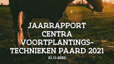 Cover Jaarrapport centra voortplantingstechnieken paard 2021