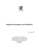 Cover publicatie Regionale rekeningen van de landbouw