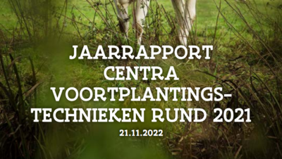 Cover Jaarrapport centra voortplantingstechnieken rund 2021