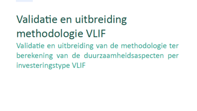 Cover Validatie en uitbreiding methodologie VLIF